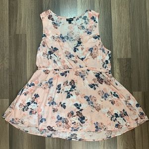 Torrid Pink Floral Tank Size 0